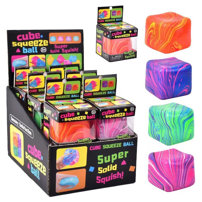 ใหม่ NeeDoh Swirl Nice Cube Gumdrop Fidget Toy พร้อมของเล่น Squishy ที่เป็นของแข็งสุด