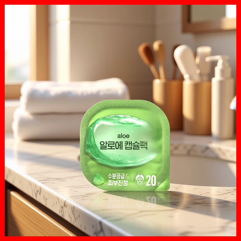 [daiso] Aloe Capsule Pack, 1 ชิ้น(hydrating&sothing)/ มาส์กว่านหางจระเข้เกาหลี / แอพพลิเคชั่นง่าย / ของแท้ 100% โดย K-Beauty