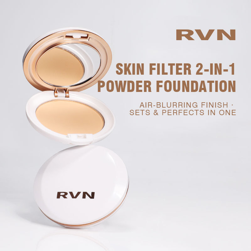 R R RVN Filter 2 in 1 Pressed Powder คอนซีลเลอร์กันน้ํา Spot คอนซีลเลอร์ Brightening Beauty 5.21