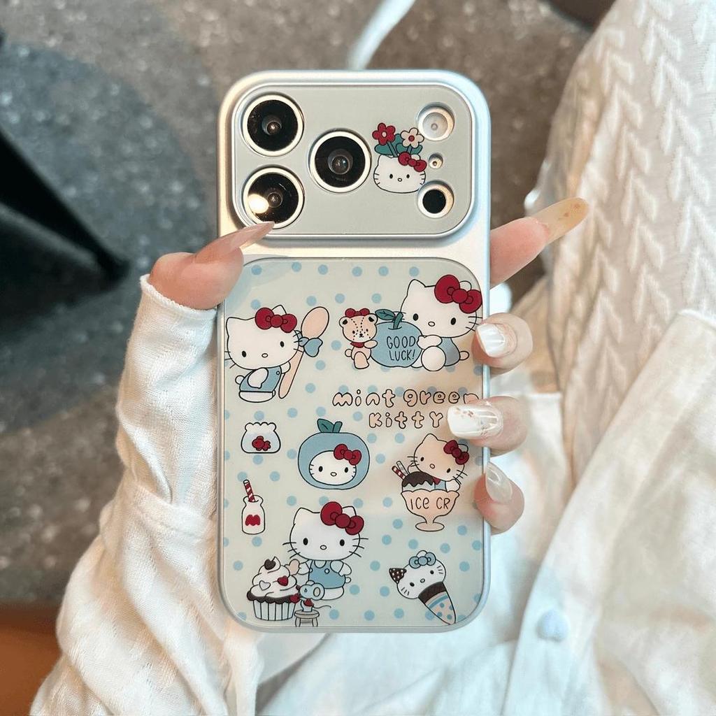 เคสโทรศัพท์ลายจุดเฮลโลคิตตี้ ใช้ได้กับ iPhone 13/11/12/17/14/15 Plus/16ProMax ผลิตจากอะคริลิกคุณภาพสูง กันกระแทกและทนทาน