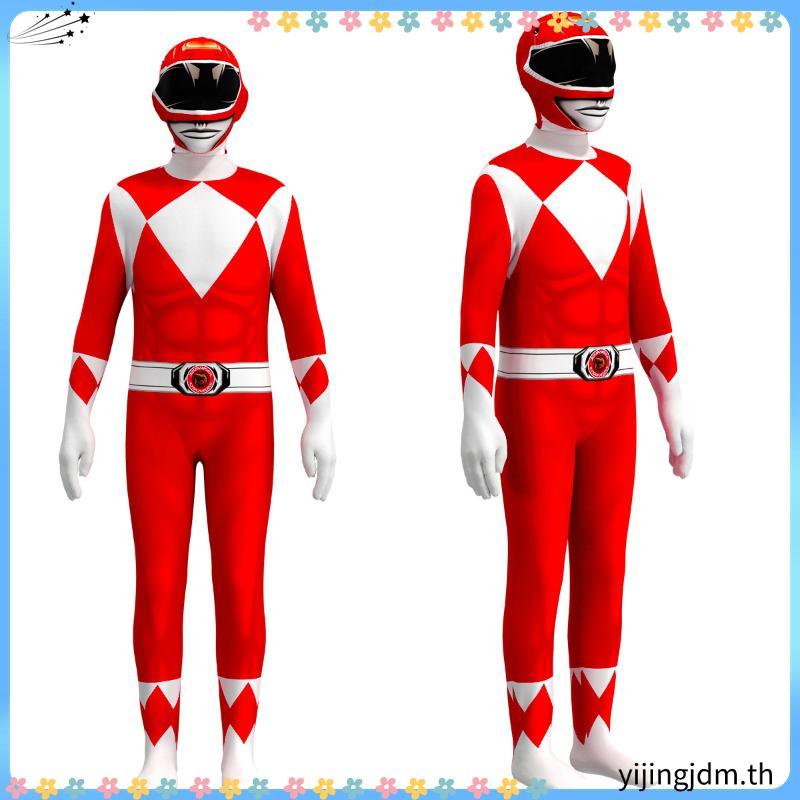 Fantasia Power Samurai Rangers Cosplay Costume for Adult Men Superhero Cosplay Zentai for Kids Boy H