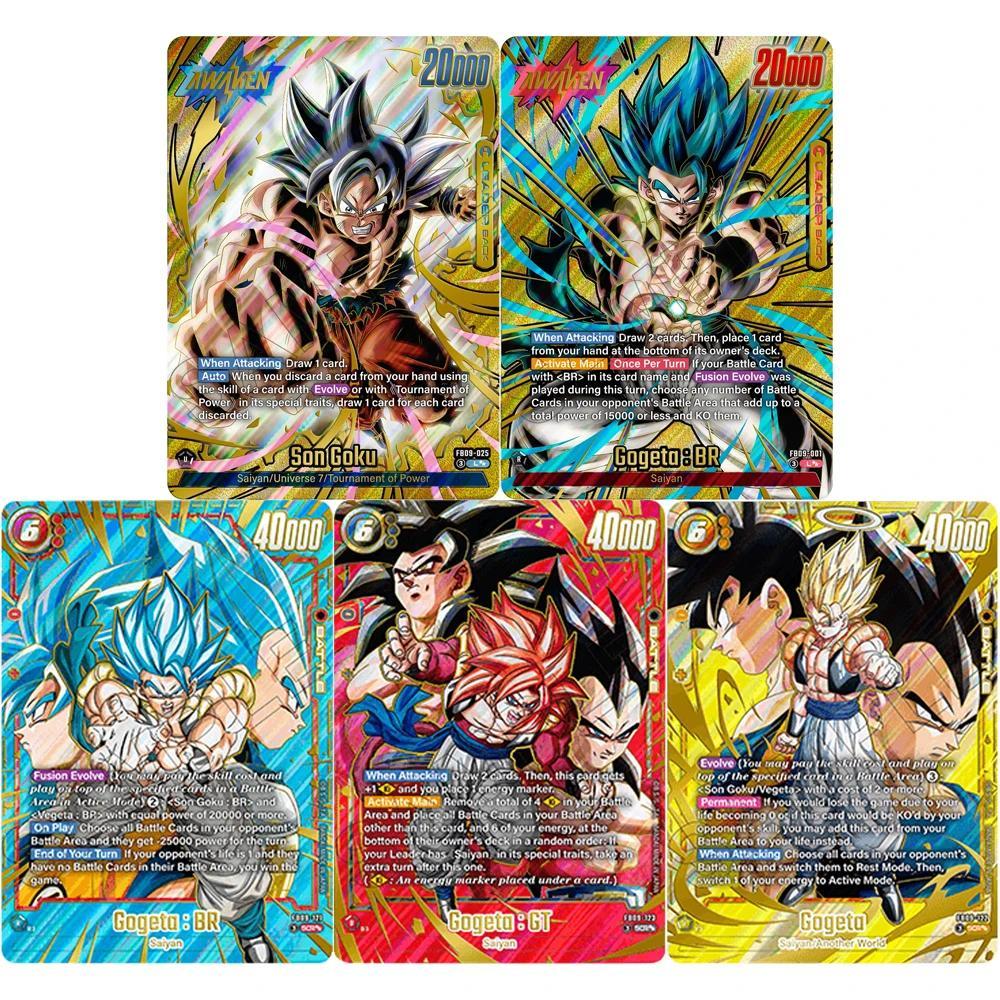 การ์ดสะสมดราก้อนบอล Son Goku Gogeta:BR Gogeta	Gogeta:GT EN DIY คุณภาพสูง Self Made เกมอะนิเมะการ์ดขอ