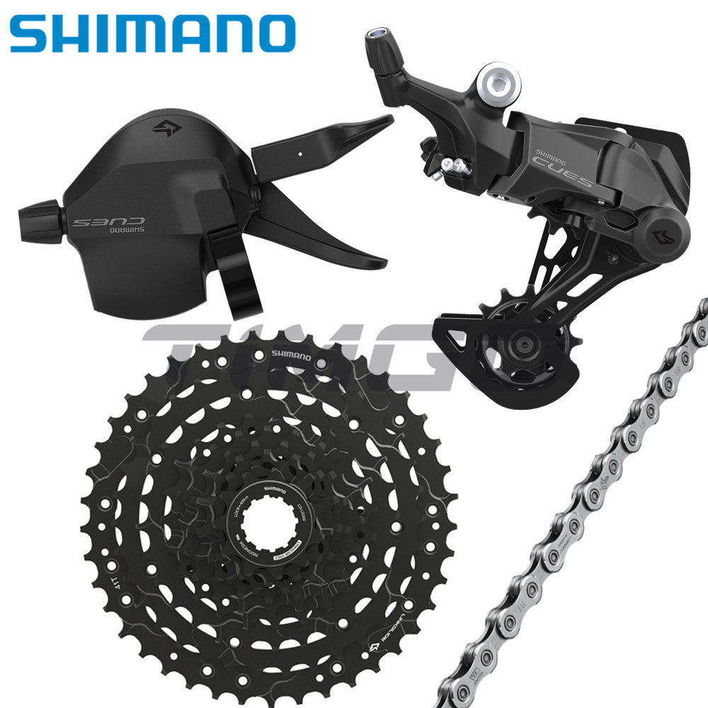 Shimano Cues U4000 9-Speed MTB Groupset SL-U4000 Right Shifter CS-LG300-9 Cassette RD-U4000 ด้านหลัง