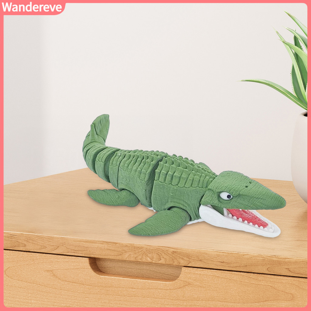 แวนเดอร์ฟ| Mosasaur สะสม 3d พิมพ์ Mosasaur ของเล่น 3d พิมพ์ Movable Mosasaur ไดโนเสาร์ Figurine Articulated Prehistonic ของเล่นโฮมออฟฟิศชั้นวางหนังสือตกแต่ง