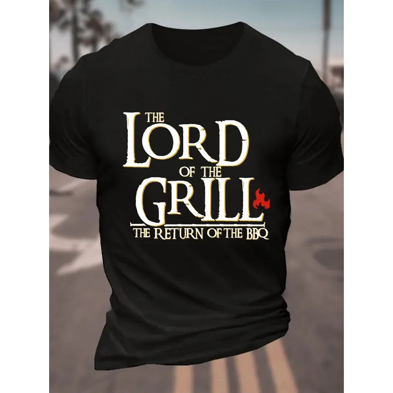 2026 เสื้อยืดคอตตอน Lord of The Grill The Return of The Bbq สไตล์ Y2K