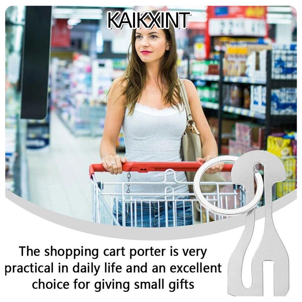 IKIKAXIN รถเข็นช้อปปิ้ง Token, ที่วางเหรียญโลหะรถเข็น Master Key Token, ของขวัญเหรียญทดแทนแบบใช้ซ้ํา