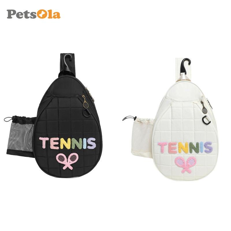 [PETSOLA] ไม้เทนนิสกระเป๋าสะพาย Tote Organizer กีฬาแร็กเก็ตผู้หญิงผู้ชายแบบพกพาซิปกันน้ําแบดมินตัน Racquet กระเป๋า