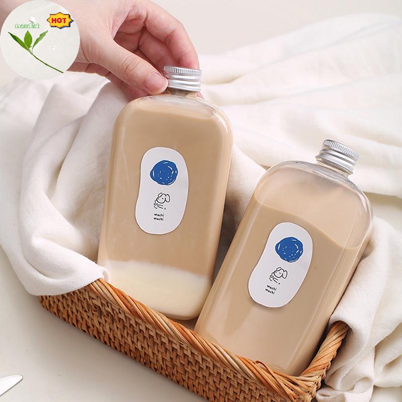 Maud 400ML ขวดพลาสติกสําหรับเครื่องดื่มคอนเทนเนอร์ขวดน้ําดื่มขวดน้ําพลาสติกพร้อมฝาปิดหมวก EN