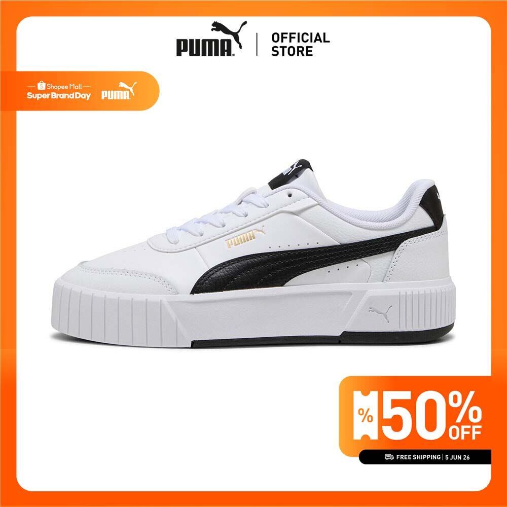 PUMA Basics รองเท้าผ้าใบ Carina Mia สำหรับผู้หญิง สีขาว - 40263702