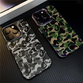 แฟชั่นCamouflageสําหรับiPhone 11Pro 16 15 14 13 Pro Max 12Mini XS XR 7 8 Plusปลอกกันกระแทกฝาครอบกันฝุ่น