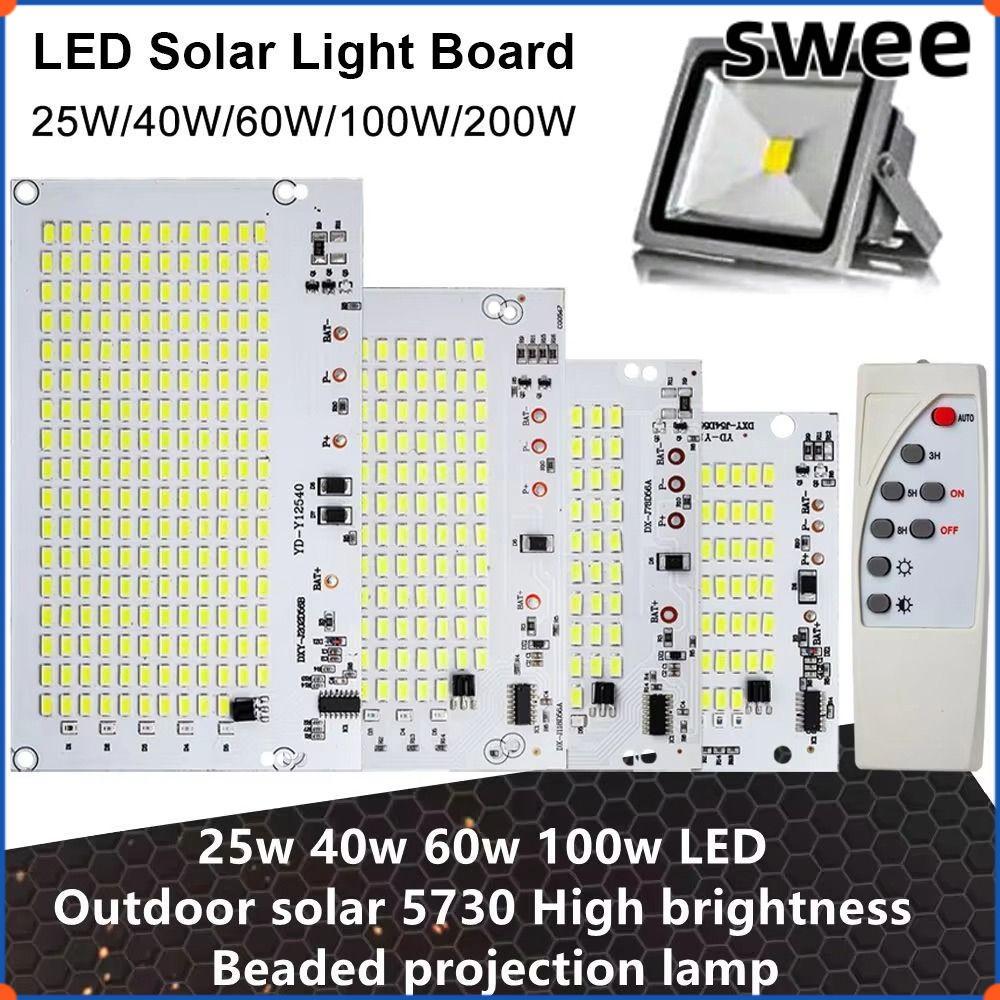 SWEE 1 ชิ้นแผงแหล่งกําเนิดแสง,แสงสีขาวความสว่างสูง LED Light Board,พร้อมรีโมทคอนโทรล 25/40/60/100/250W SMD5730 รีโมทคอนโทรล Floodlight
