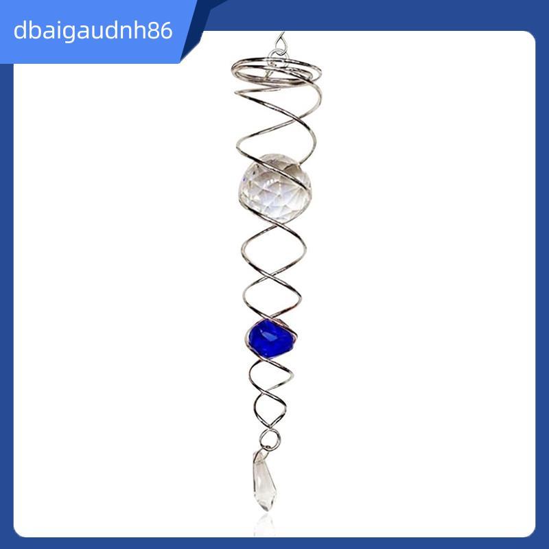 READY STOCKGazing Ball Spiral Tail Wind Spinner Stabilizer, Spiral Wind Spinner, Blue