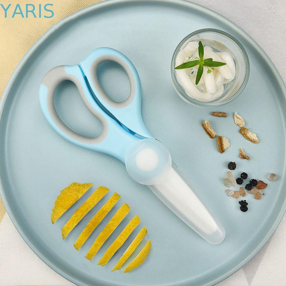 YARIS กรรไกรอาหารเด็กอุปกรณ์สําหรับเด็กทารกในครัวเรือนบนโต๊ะอาหารตัดกล่องเฉือนกรณีทารก Feeding Aid