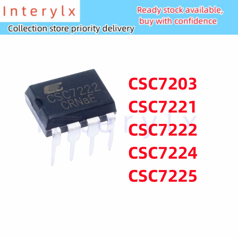 5PCS CSC7203 CSC7221 CSC7222 CSC 7224 7225 In-Line DIP-8 Power Management ชิป