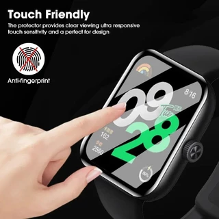 3PCS Clear Screen Protector สําหรับ Redmi Watch 6 5 Active Lite Full Cover HD Hydrogel ฟิล์มสําหรับ Redmi Watch 5 4 3 Lite Active โค้งสีดําขอบฟิล์มแก้วนุ่ม