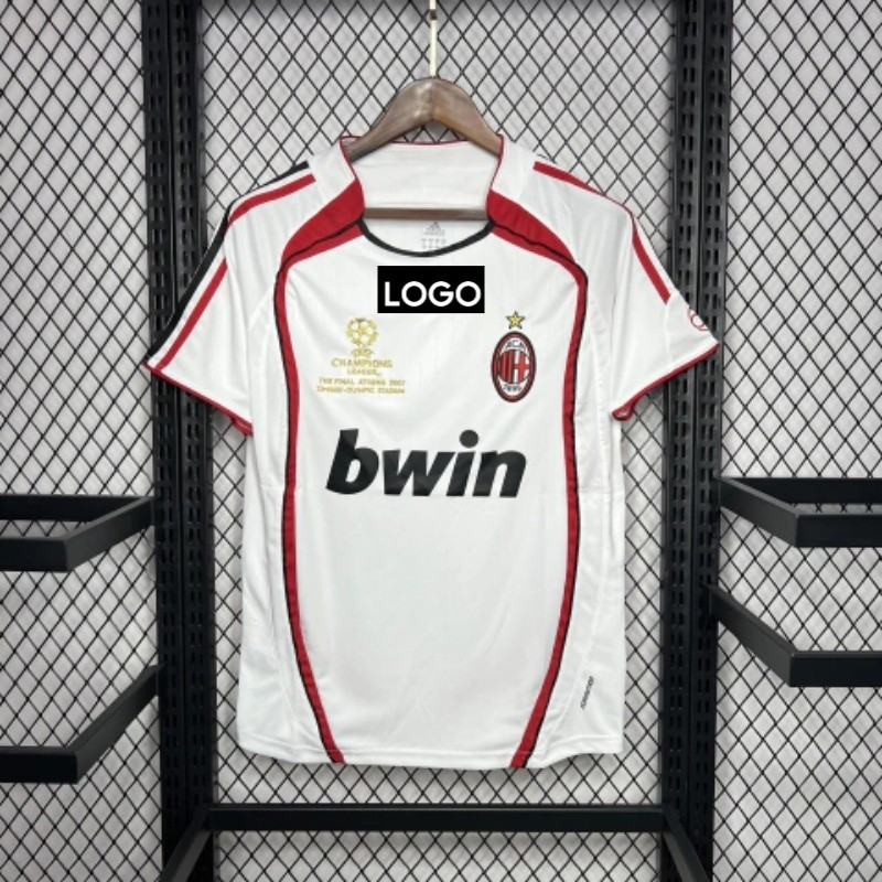 Retro Edition 2006/07 ACMilan Away เสื้อฟุตบอลสําหรับ S-2XL
