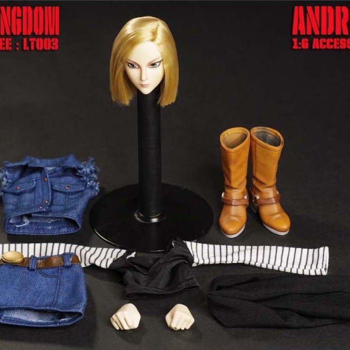 LIGHT KINGDOM LT003 1/6 : ANDROID NO.18 Accessories Pack*เฉพาะ หัว และคอสตูมชุด ไม่รวมบอดี้นะครับ *