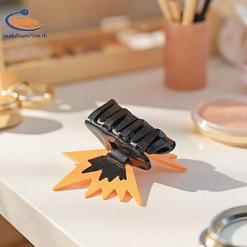 Seaf> เกาหลีอะคริลิค Splicing ผีเสื้อผมคว้าสําหรับสาวผม Claw Elegant Contrast สีคลิปผมผู้หญิงอุปกรณ์เสริมผมดี