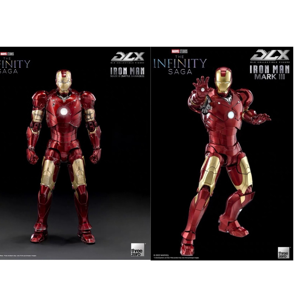 THREEZERO IRON MAN MARK III MK3 BATTLE DAMAGED & MARK III MK3