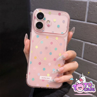 จุดเล็กๆ สีสันสดใส หวานหอมสดชื่น TPU เหมาะสำหรับ Iphone 13 Pro Max 15 Pro Max 17 11 12 14 16 Pro Max เคสใสกันตกมือถือ