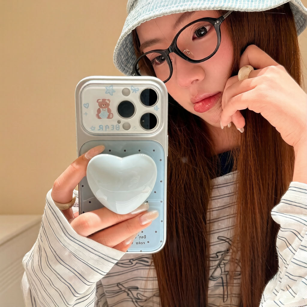 DSC647สําหรับIphoneกันกระแทกเกาหลีน่ารักเคสโทรศัพท์17PRO 18 17 16 ProMax/15 Pro Max 16plus 14 13pro Max 16pro 12 11 INSเต็มรูปแบบผู้หญิงการ์ตูนLanyardกันกระแทกกรณี