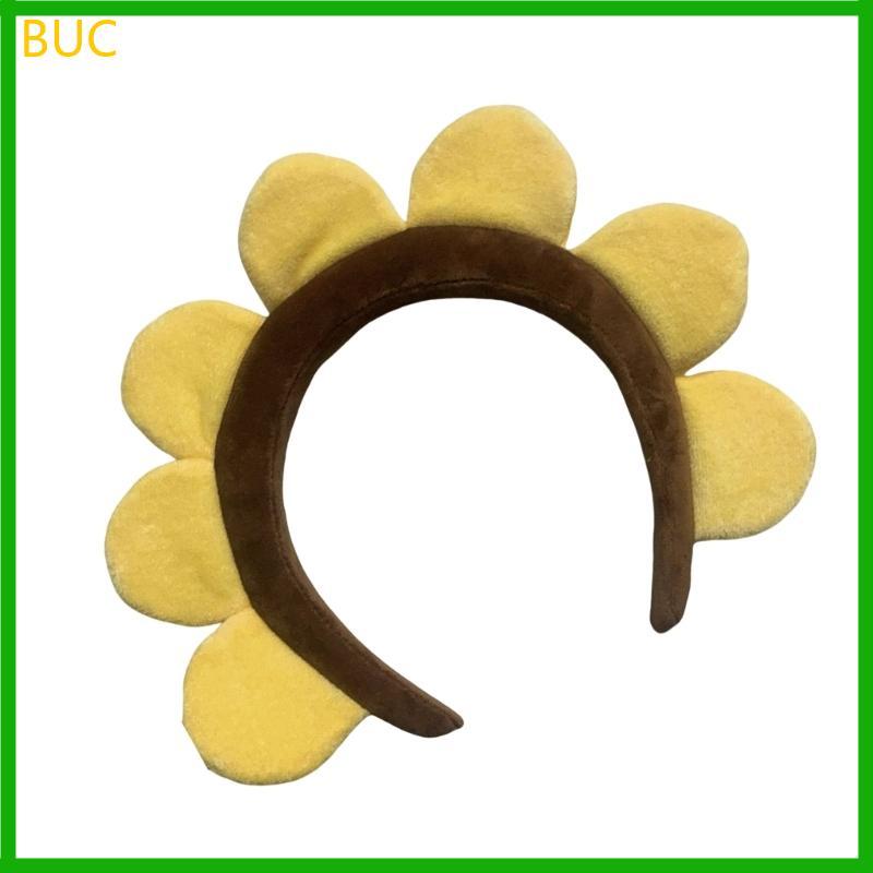 BUC Sunflower Hairhoop Plush Skull Hairband Theme Party อุปกรณ์วันหยุด