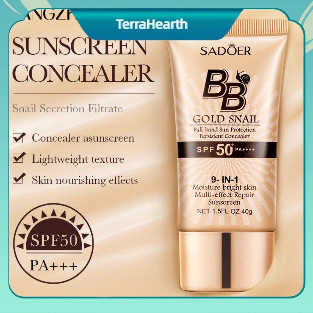 【จัดส่งภายใน 2-3 วัน】 【ซื้อ 1 แถม 1】 บีบีครีมรองพื้น, ครีมกันแดด SPF50+ PA+++, คอนซีลเลอร์, บีบีครีม