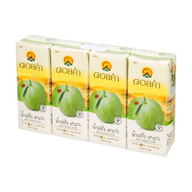 ดอยคำ น้ำฝรั่ง98.4% Doi Kham Guava 200ml. Pack4