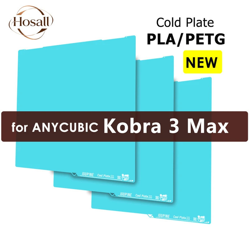 HB สําหรับ Anycubic Kobra 3 Max สร้างแผ่น 430x430 OMG Glacier PLA PETG Cool Bed Approaching พื้นผิวเรียบ Kobra 3 Max อะไหล่