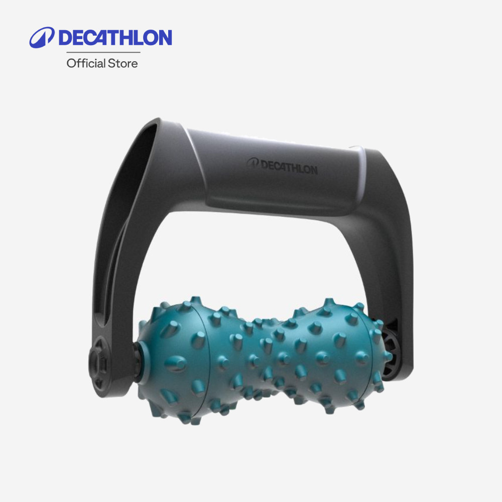 Decathlon Massage Tool With Handle ลูกกลิ้งนวดพร้อมมือจับ - Blue/Black