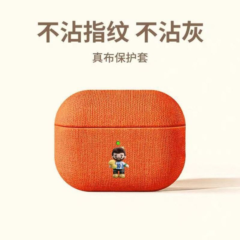 2026 Football World Cup Mascot Star airpod4 รวมทุกอย่างหูฟังป้องกันกรณี airpodpro3 ผ้า 6.10