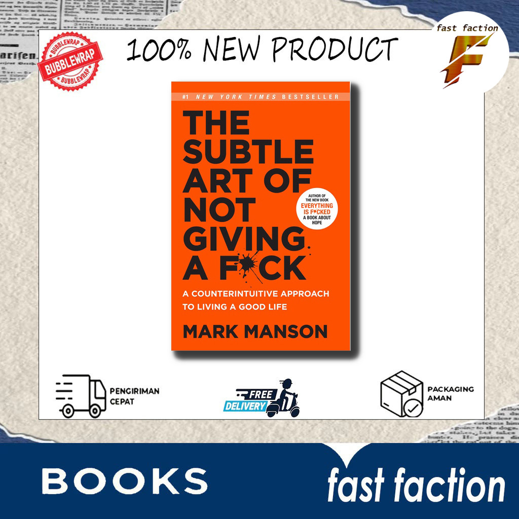 หนังสือนําเข้า ศิลปะคําบรรยายไม่ให้ F*ck โดย Mark Manson (ปกอ่อนต้นฉบับ) - Book World