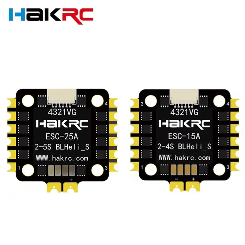 HB HAKRC 15A 25A 2-4S 4 in 1 Blheli_S ESC Dshot600 20x20 มม. สําหรับ RC FPV Racing Drone