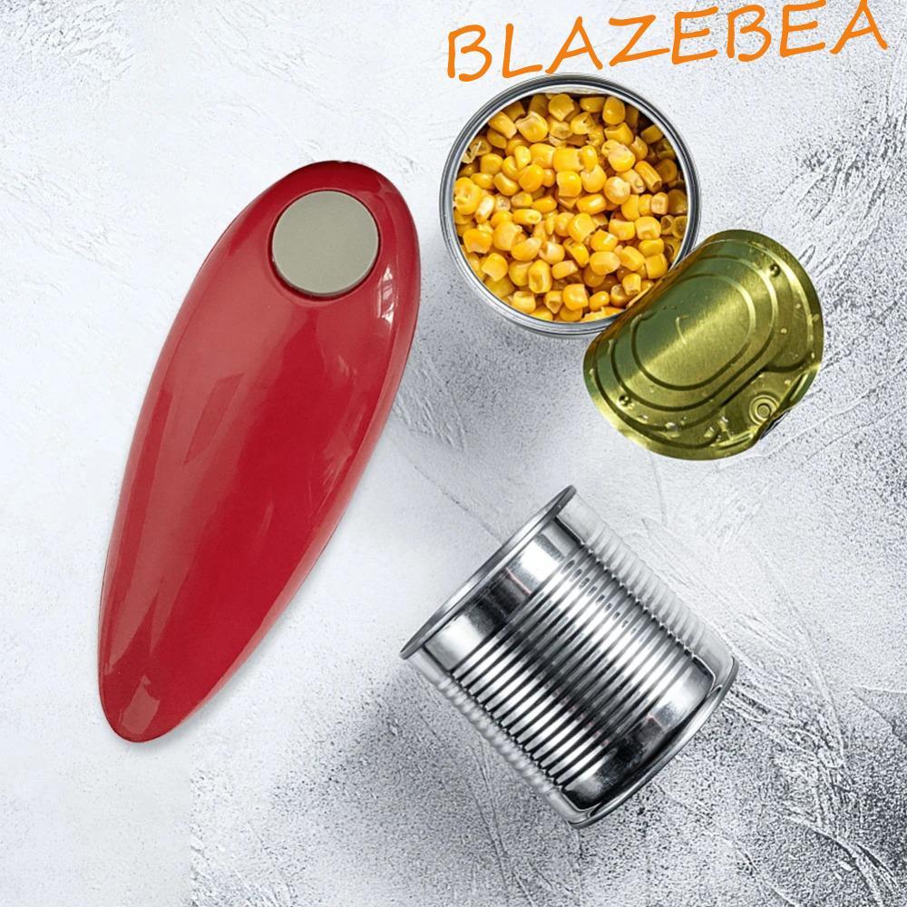 BLAZEBEA ที่เปิดกระป๋องไฟฟ้า, ที่เปิดกระป๋องอัตโนมัติประหยัดแรงงานอเนกประสงค์, ปลอดภัยแฮนด์ฟรีแบตเตอรี่-Powered One Touch Jar เปิดผู้สูงอายุ