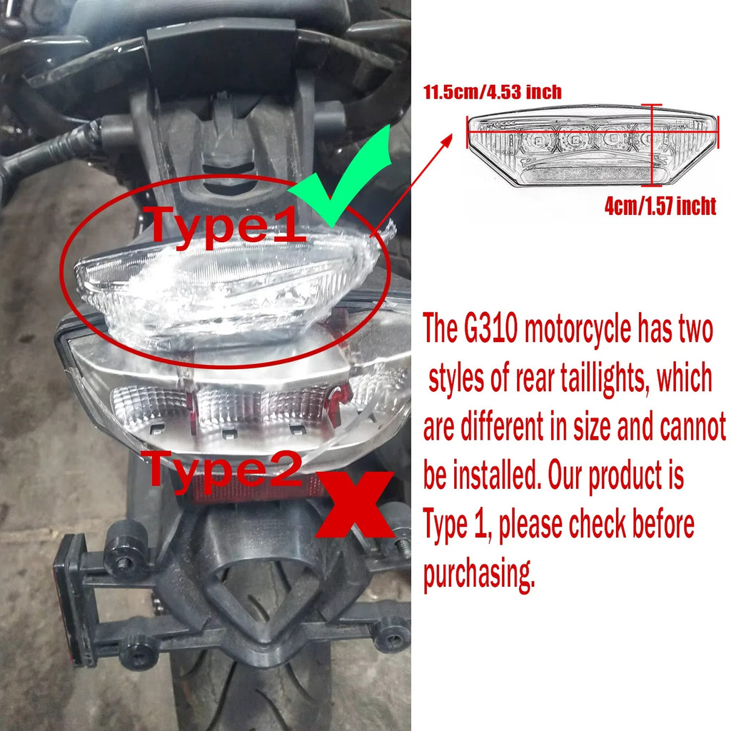 ไฟท้ายรถจักรยานยนต์ Fit สําหรับ BMW S1000XR G310R G310GS R nine T LED ไฟท้ายแบบบูรณาการ S 1000XR G31