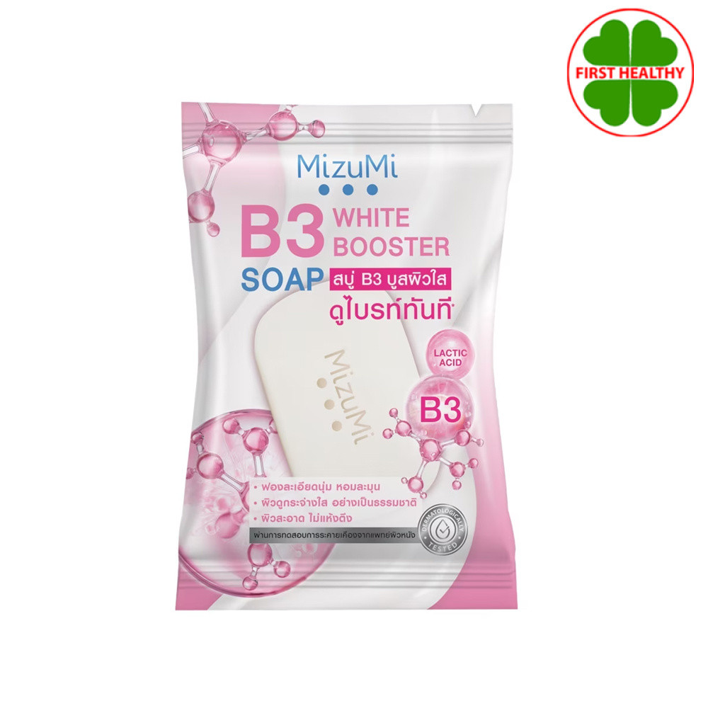 Mizumi B3 soap white booster " สบู่ก้อน มิซึมิ " ( 1 ก้อน 60 กรัม )