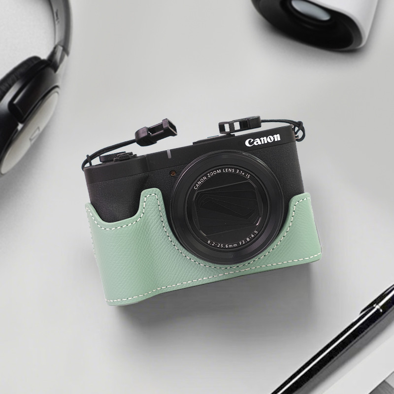 เหมาะสําหรับ Canon powershot v1 เคสป้องกัน r50v กระเป๋ากล้อง r10 เคสหนัง r62 ฐาน R52 r8 กรณี