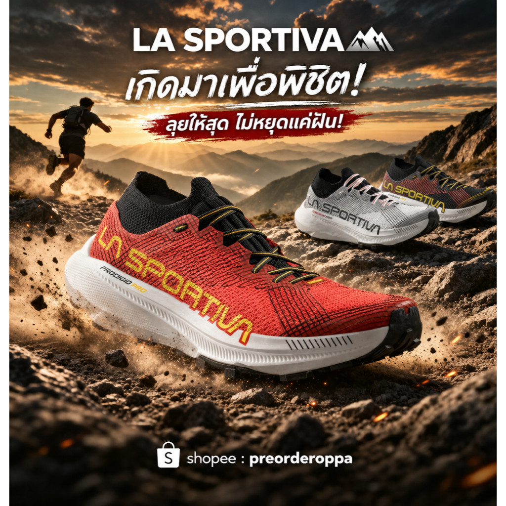 🇰🇷La Sportiva Prodigio Pro 🏃‍♂️ รองเท้าวิ่งเทรลผู้ชาย น้ำหนักเบา เกาะพื้นดี ใส่วิ่งมั่นใจ 🔥