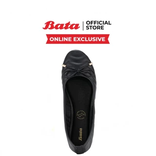 Online Exclusive Bata บาจา รองเท้าบัลเล่ต์แบบสวมสำหรับผู้หญิง รุ่น BANIKA สีบรอนซ์ 5800040 สีเขียว 5807040 สีดำ 5806040
