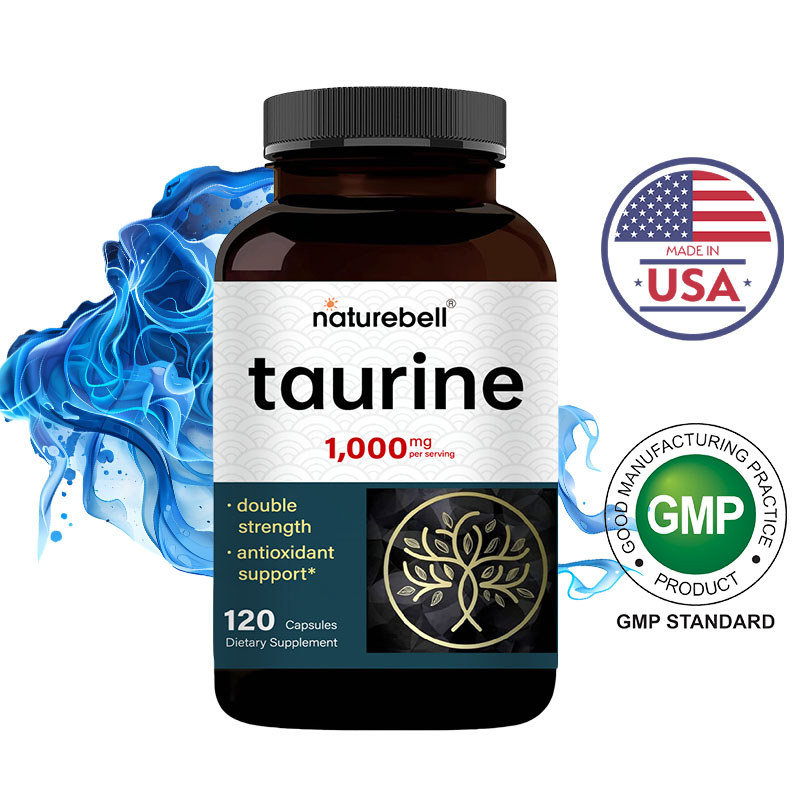 NatureBell Taurine Essential Amino Acids Supplement | ช่วยบำรุงหัวใจ สมอง และกล้ามเนื้อ | 120 Capsul