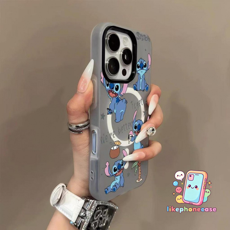 ร้อน🔥เคสโทรศัพท์ซิลิโคนแม่เหล็กการ์ตูน Stitch น่ารัก สำหรับ iPhone 17 16 15 14 13 12 11 PRO MAX PLUS AIR - IPGDCXK1