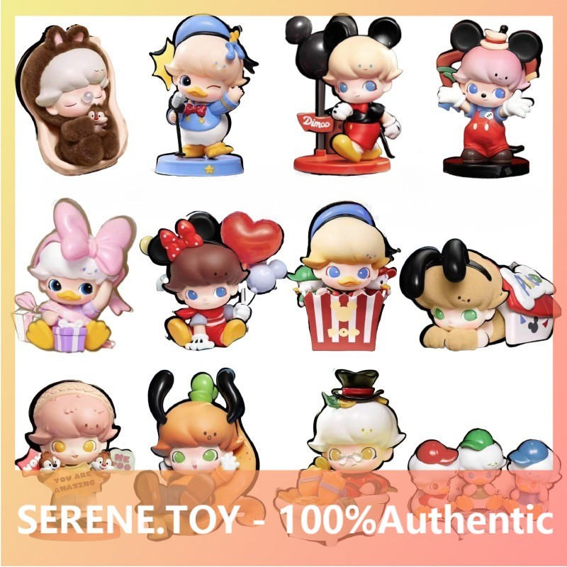 POPMART DIMOO WORLD x Disney Series Mystery Box ของเล่นตกแต่งของขวัญ