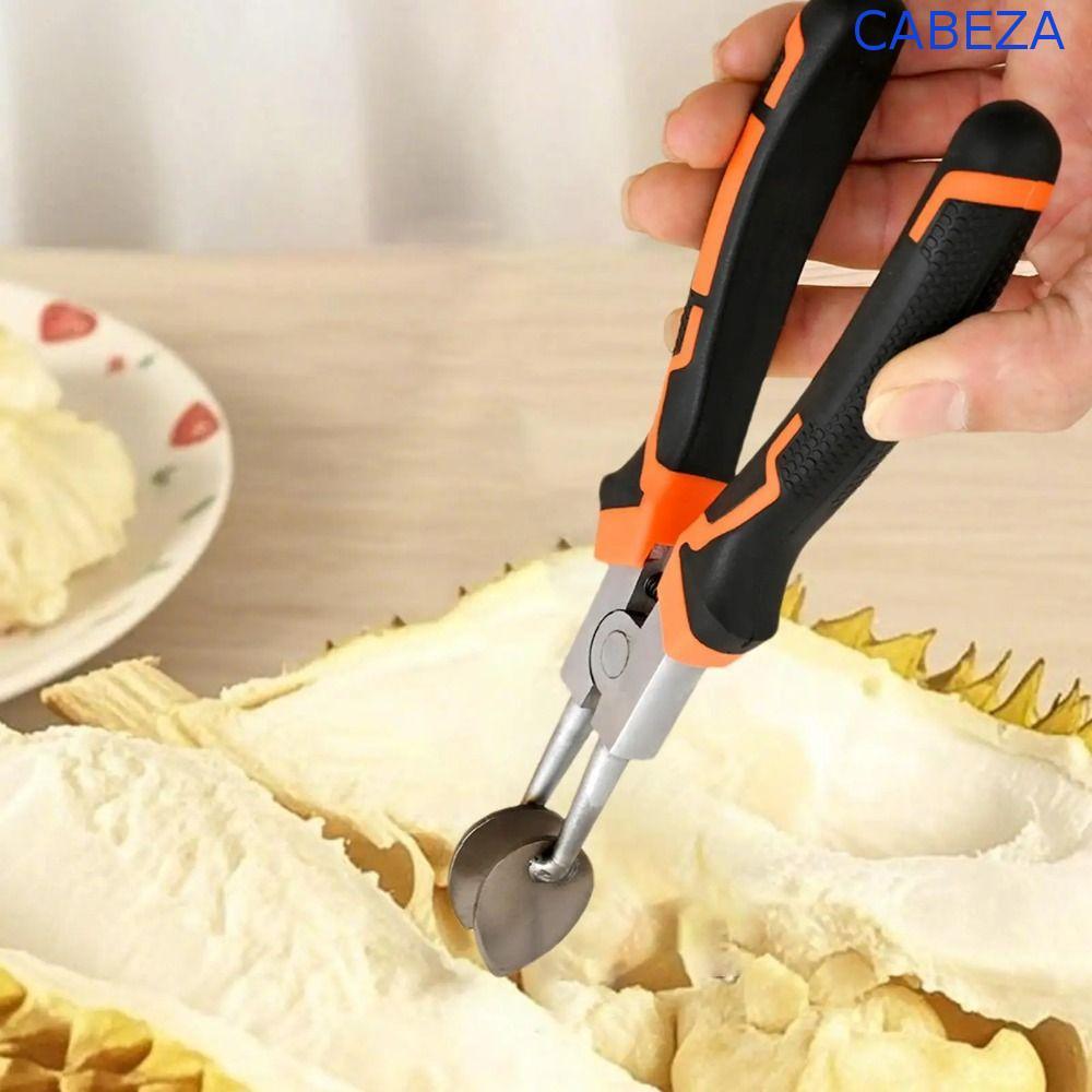 CABEZA ทุเรียน Peel Breaking เครื่องมือ,มือเครื่องมือทนทานทุเรียนเปิด,อเนกประสงค์ตามหลักสรีระศาสตร์เปิดได้อย่างง่ายดาย Multiuse Durian คีมในครัวเรือน