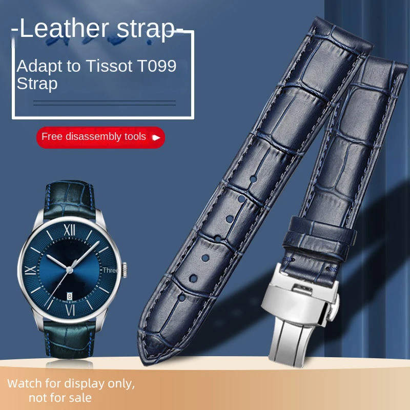 สําหรับ Tissot 1853 Durur ผู้ชาย T099 band T099.407 T099408 ทีที068427ก สร้อยข้อมือสายหนัง 21 มม. หั