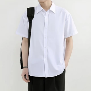 เสื้อเชิ้ตแขนสั้นของผู้ชายสไตล์เกาหลีเสื้อเชิ้ตฮาวายผู้ชาย และรูปร่างแบบร่างกายM - 5XL