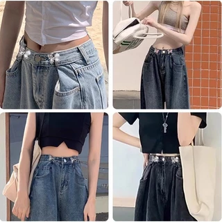 Novvia กระดุมเอวทรงผีเสื้อ กระดุมไร้ตะปู ตะขอปรับเอวกางเกง ไม่ต้องเย็บ แฟชั่น อุปกรณ์เสื้อผ้า สำหรับผู้หญิง