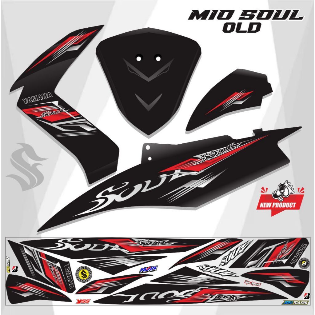 สติ๊กเกอร์ / สติ๊กเกอร์ STRIPING VARIATION MIO OLD SOUL / STRIPING VARIATION SOUL CARBON