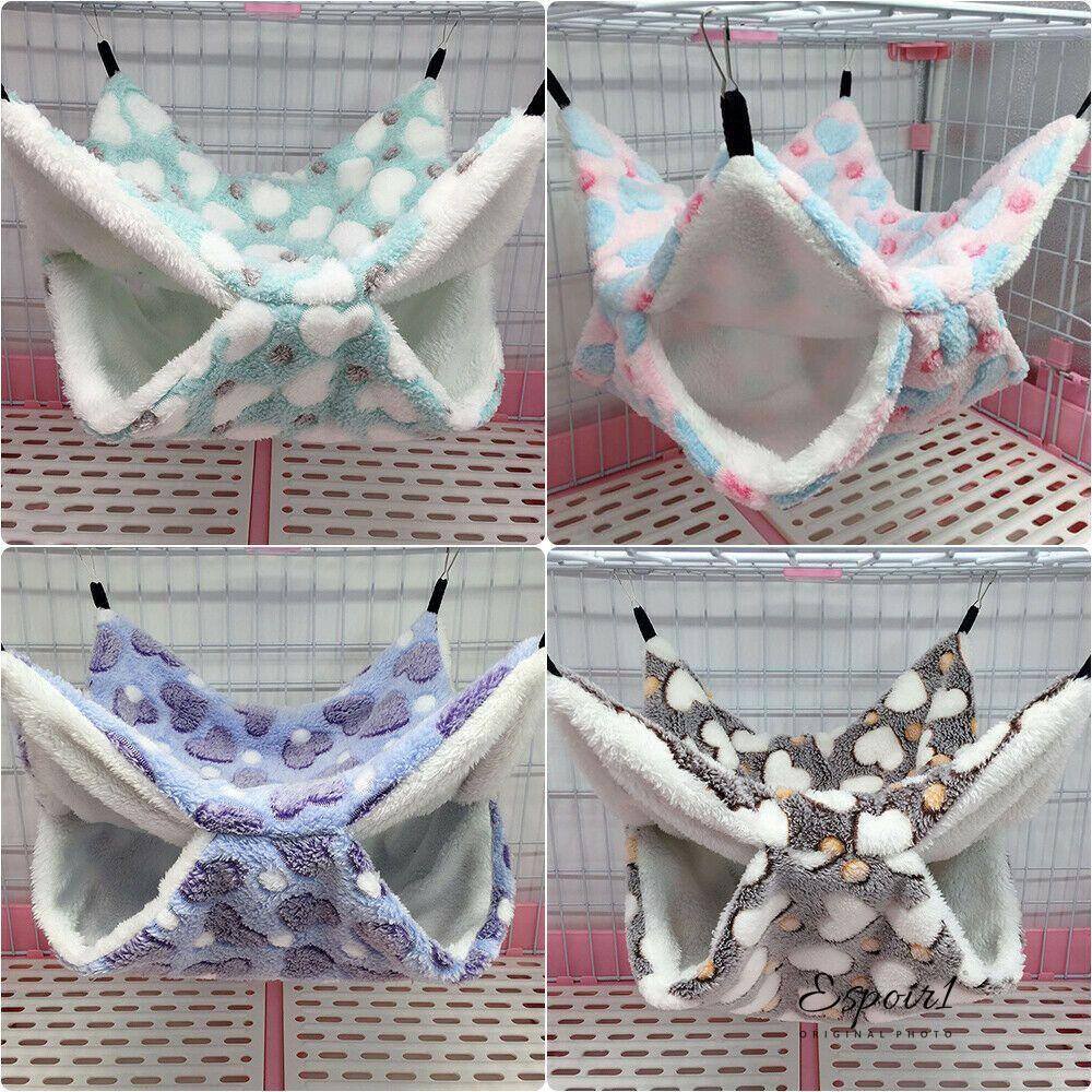 ESPOIR1 Pet Hammock Ferret Rat Hanging Plush Pet Sleeping Bag