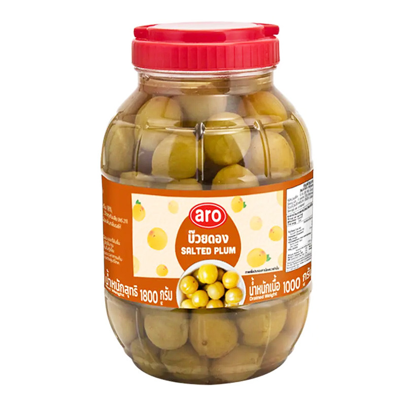 เอโร่ บ๊วยดองกระปุก 1.8 กก. (ARO Salted Plum 1.8 kg) โปโลแมน POLOMAN