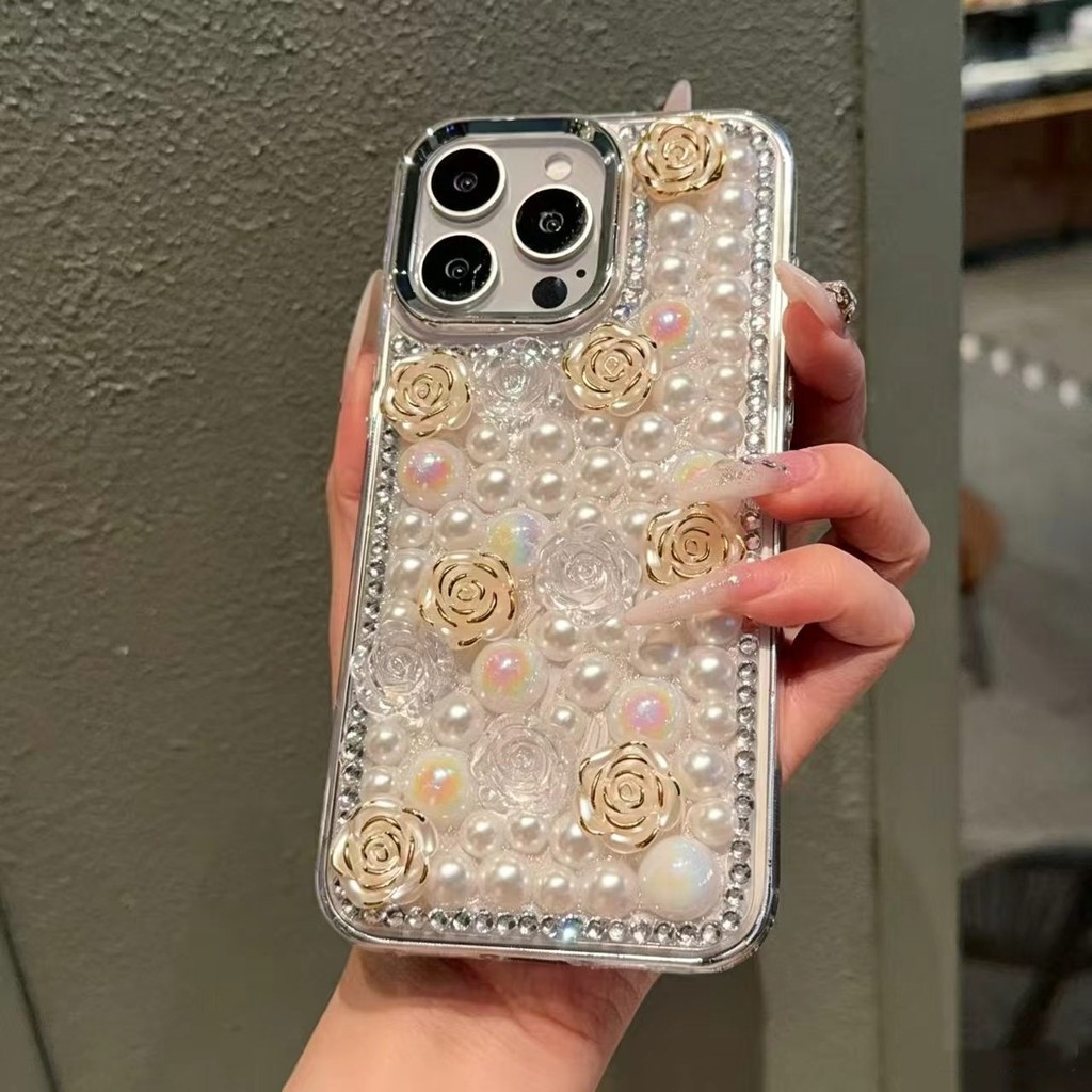 ปลอกสําหรับ Xiaomi Redmi Note 17 15 14 13 12 Pro 11S 10S Redmi A7 15C A5 14C 13C A3 A2 A1 12C 10C Pearl Rose Premiumเคสโทรศัพท์
